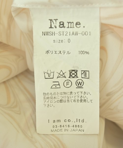 Name.（ネーム）カジュアルシャツ 白 サイズ:0(XS位) メンズ/2200701201036