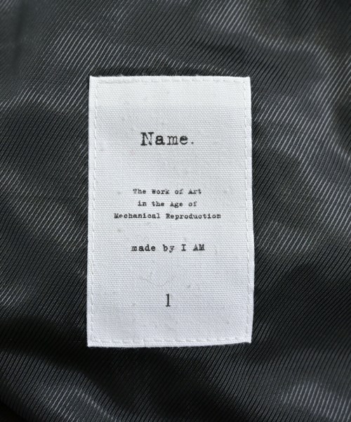 Name.（ネーム）ジャケット 黒 サイズ:1(S位) メンズ/2200645450057