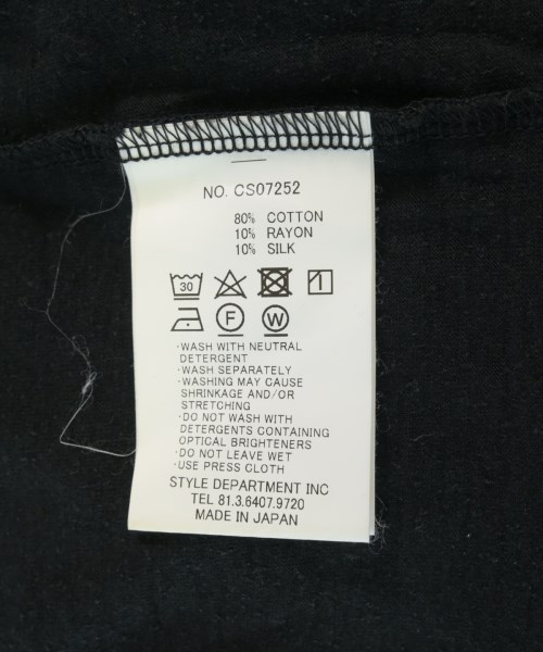 STILL BY HAND（スティルバイハンド）Tシャツ・カットソー 黒 サイズ:50(XL位) メンズ/2200721709062