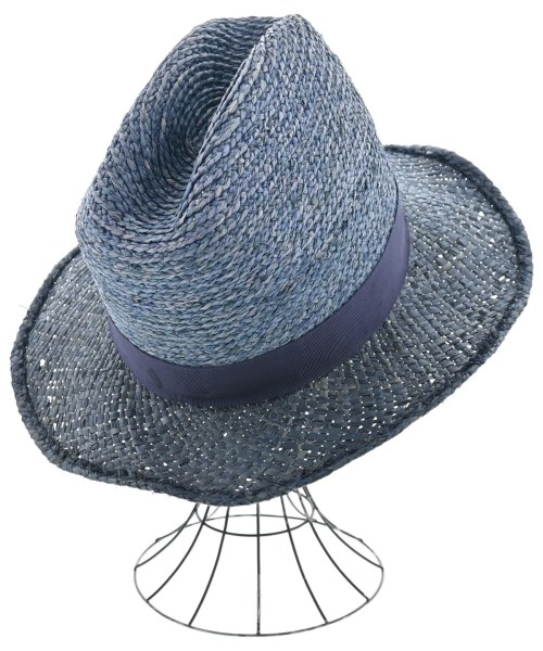 KIJIMA TAKAYUKI（キジマタカユキ）ストローハット 青 サイズ:3(L位) メンズ/2200639158341