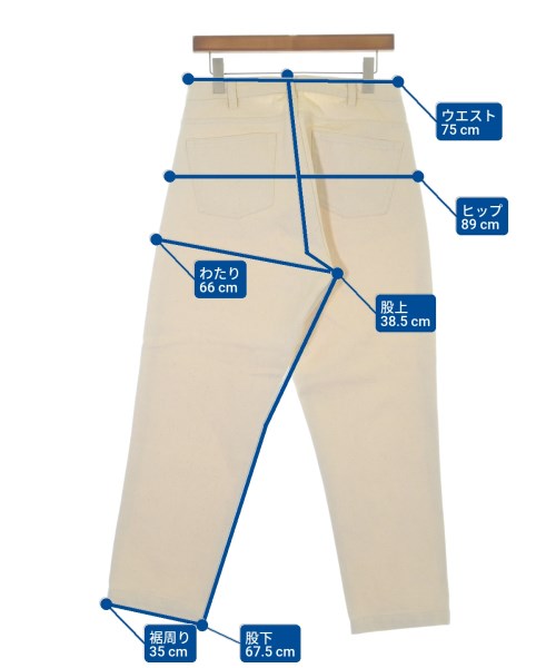 INHERIT（インヘリット）デニムパンツ 白 サイズ:M メンズ/2200636598263