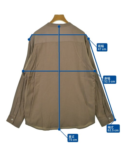 INHERIT（インヘリット）カジュアルシャツ 茶 サイズ:L メンズ/2200648194064