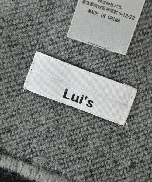 Lui's（ルイス）マフラー 黒 サイズ:F メンズ/2200715003091