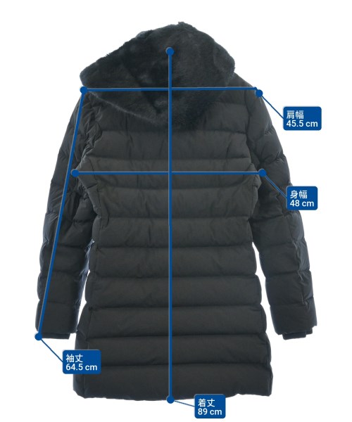 1piu1uguale3（ウノピゥウノウグァーレトレ）ダウンコート 黒 サイズ:4(M位) レディース/2200620183048