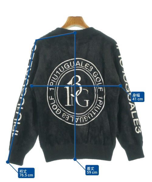 1piu1uguale3（ウノピゥウノウグァーレトレ）ニット・セーター 黒 サイズ:2(M位) レディース/2200668553308