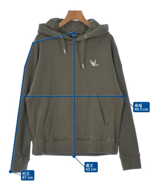 1piu1uguale3（ウノピゥウノウグァーレトレ）パーカー カーキ サイズ:2(XS位) レディース/2200668553407