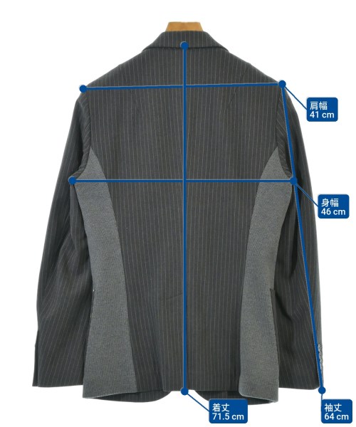 1piu1uguale3（ウノピゥウノウグァーレトレ）カジュアルジャケット グレー サイズ:3(S位) メンズ/2200662286011