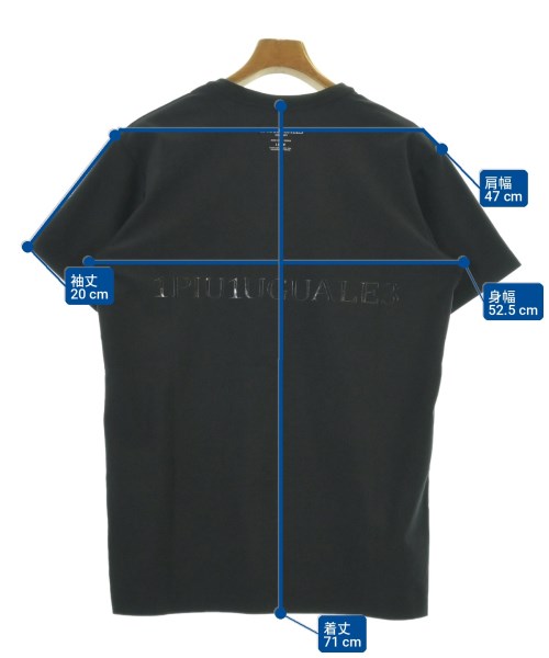 1piu1uguale3（ウノピゥウノウグァーレトレ）Tシャツ・カットソー 黒 サイズ:6(XL位) メンズ/2200706684025