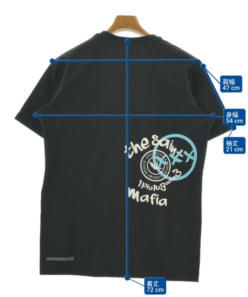 1piu1uguale3（ウノピゥウノウグァーレトレ）Tシャツ・カットソー 黒 サイズ:6(XL位) メンズ/2200706684032