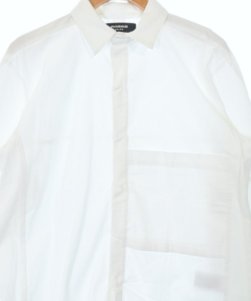 1piu1uguale3（ウノピゥウノウグァーレトレ）カジュアルシャツ 白 サイズ:L メンズ/2200667568037