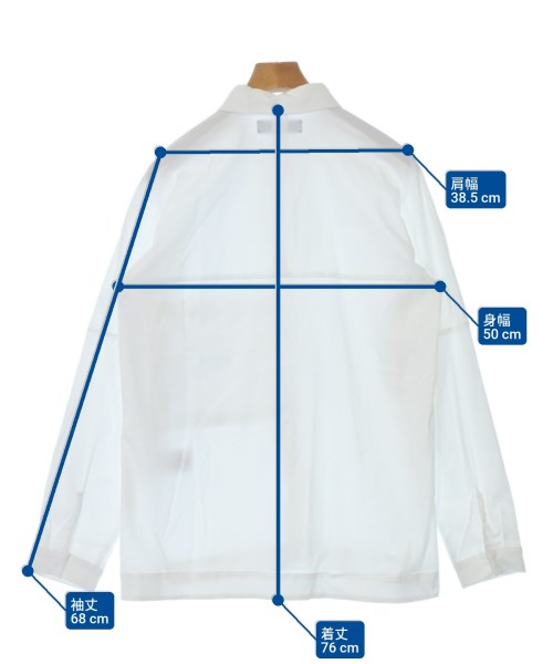 1piu1uguale3（ウノピゥウノウグァーレトレ）カジュアルシャツ 白 サイズ:L メンズ/2200667568037