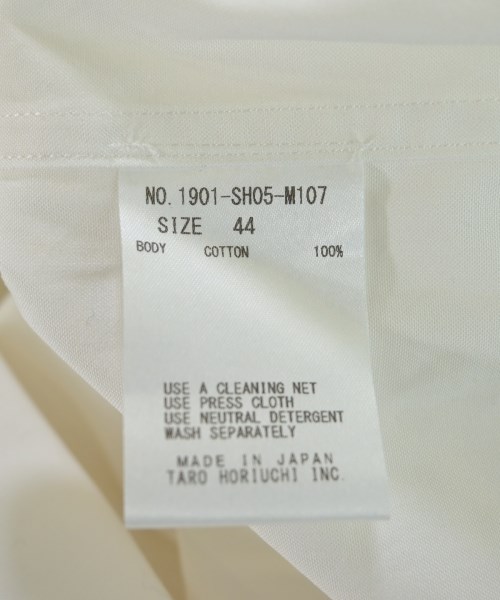 TARO HORIUCHI（タロウホリウチ）カジュアルシャツ 白 サイズ:44(XXL位) メンズ/2200633258016