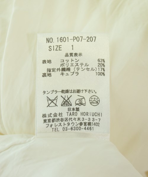 TARO HORIUCHI（タロウホリウチ）その他 白 サイズ:1(S位) レディース/2200701304133