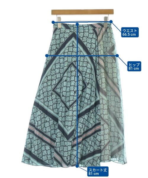 near.nippon（ニアーニッポン）ロング・マキシ丈スカート 青 サイズ:36(S位) レディース/2200666446114