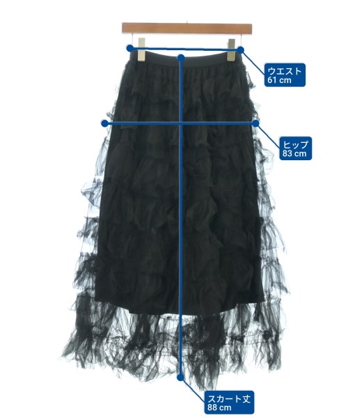 WHO'S WHO Chico（フーズフーチコ）ロング・マキシ丈スカート 黒 サイズ:F レディース/2200615008080