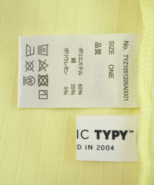 Ciaopanic Typy（チャオパニックティピー）タンクトップ 黄 サイズ:ONE レディース/2200714784052