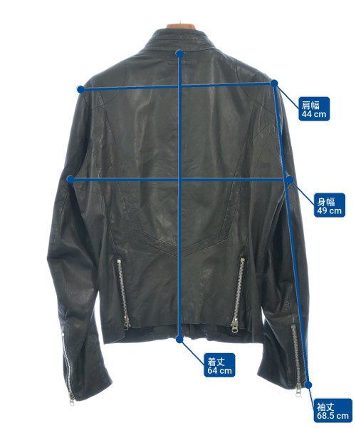 DIESEL BLACK GOLD（ディーゼルブラックゴールド）ライダース 黒 サイズ:46(M位) メンズ/2200614356045