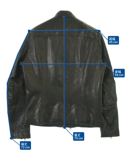 DIESEL BLACK GOLD（ディーゼルブラックゴールド）ライダース 黒 サイズ:50(XL位) メンズ/2200697043016
