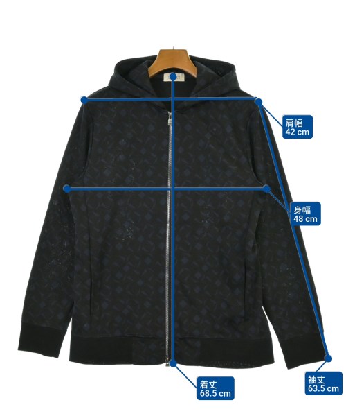 monsieur NICOLE（ムッシュニコル）パーカー 黒 サイズ:50(XL位) メンズ/2200635766069