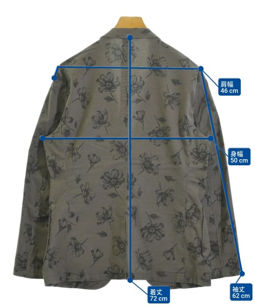 monsieur NICOLE（ムッシュニコル）テーラードジャケット グレー サイズ:50(XL位) メンズ/2200618230013