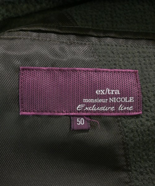 monsieur NICOLE（ムッシュニコル）テーラードジャケット カーキ サイズ:50(XL位) メンズ/2200618230044