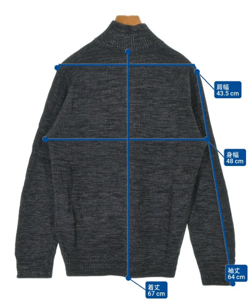 monsieur NICOLE（ムッシュニコル）カーディガン 黒 サイズ:50(XL位) メンズ/2200630242087