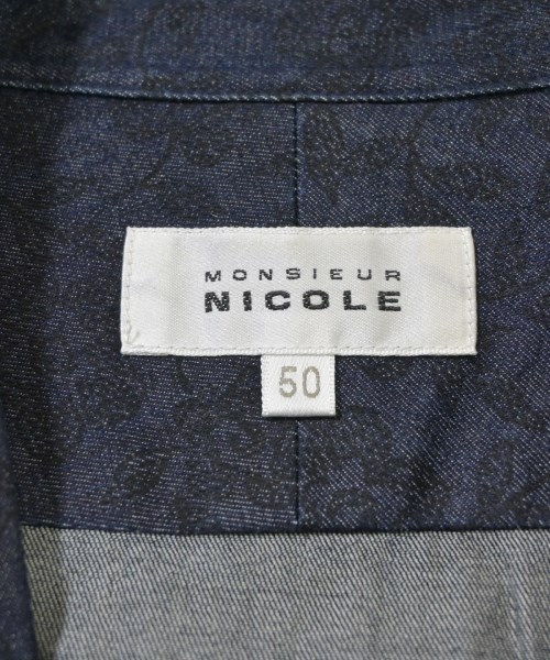 monsieur NICOLE（ムッシュニコル）カジュアルシャツ 紺 サイズ:50(XL位) メンズ/2200659808073