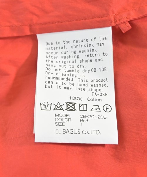 Chika Kisada（チカキサダ）ブラウス 赤 サイズ:1(S位) レディース/2200623024096