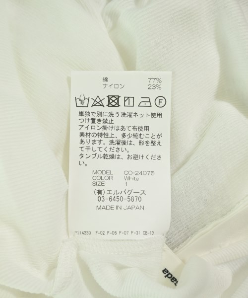 Chika Kisada（チカキサダ）Tシャツ・カットソー 白 サイズ:1(S位) レディース/2200710403292