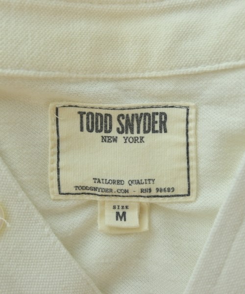 TODD SNYDER（トッド　スナイダー）ポロシャツ 白 サイズ:M メンズ/2200692238073