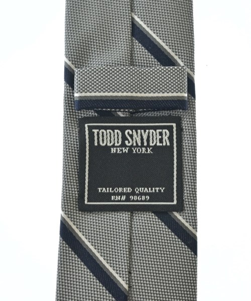 TODD SNYDER（トッド　スナイダー）ネクタイ グレー サイズ:- メンズ/2200720341348