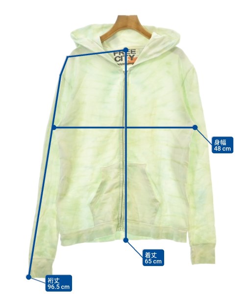 FREE CITY（フリーシティー）パーカー 緑 サイズ:3(L位) レディース/2200620884105