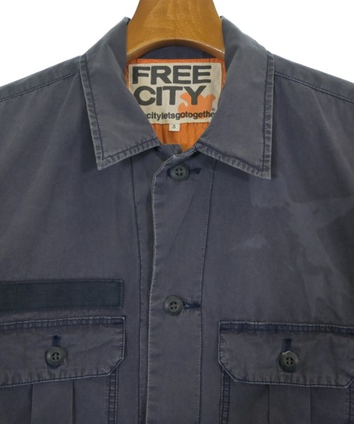 FREE CITY（フリーシティー）カジュアルシャツ 紺 サイズ:3(L位) メンズ/2200684522128