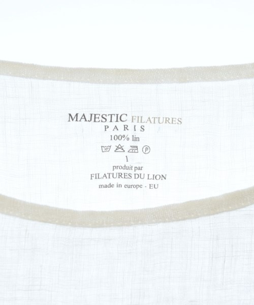 MAJESTIC FILATURES（マジェスティックフィラチュール）Tシャツ・カットソー 白 サイズ:1(S位) レディース/2200642017086