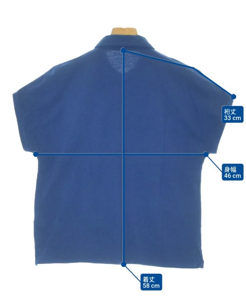 MAJESTIC FILATURES（マジェスティックフィラチュール）ポロシャツ 青 サイズ:1(S位) レディース/2200603637032