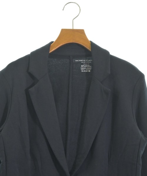 MAJESTIC FILATURES（マジェスティックフィラチュール）カジュアルジャケット 黒 サイズ:4(XL位) レディース/2200612424012