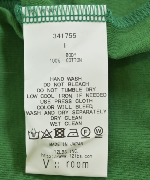 v::room（ヴィルーム）Tシャツ・カットソー 緑 サイズ:1(S位) レディース/2200711274112