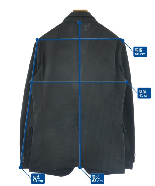 EPOCA UOMO（エポカウォモ）カジュアルジャケット 黒 サイズ:44(XL位) レディース/2200616377017