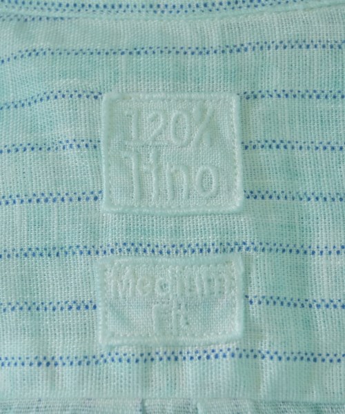 120% lino（１２０パーセントリノ）カジュアルシャツ 青 サイズ:L メンズ/2200677913148