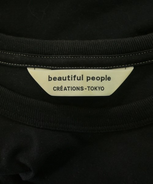 beautiful people（ビューティフルピープル）Tシャツ・カットソー 黒 サイズ:40(M位) メンズ/2200638674033