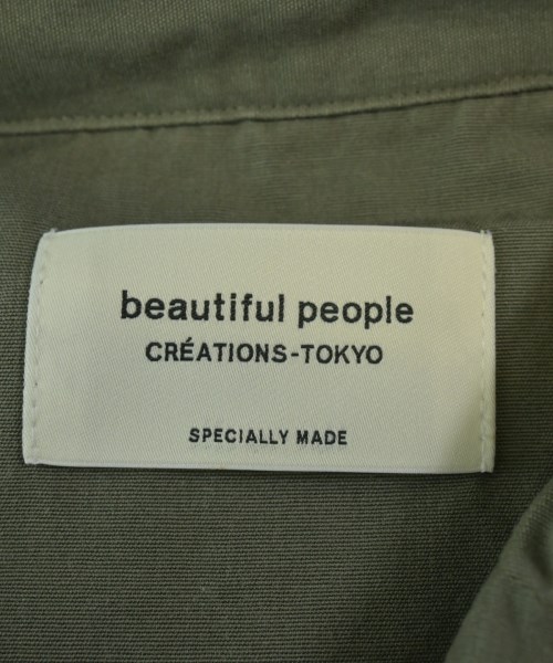 beautiful people（ビューティフルピープル）カジュアルシャツ カーキ サイズ:36(S位) メンズ/2200632288038