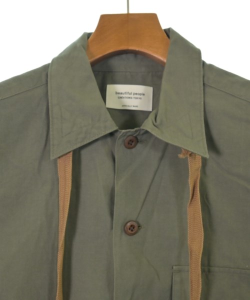 beautiful people（ビューティフルピープル）カジュアルシャツ カーキ サイズ:36(S位) メンズ/2200632288038