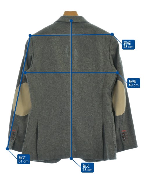 DOUBLE STANDARD CLOTHING（ダブルスタンダードクロージング）カジュアルジャケット グレー サイズ:46(M位) メンズ/2200638378023