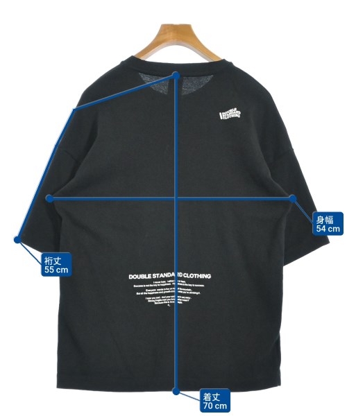 DOUBLE STANDARD CLOTHING（ダブルスタンダードクロージング）Tシャツ・カットソー 黒 サイズ:F メンズ/2200685021040