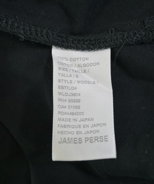 JAMES PERSE（ジェームスパース）Tシャツ・カットソー 黒 サイズ:3(XL位) メンズ/2200714280141