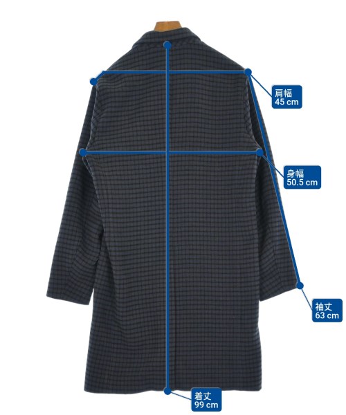 PLST（プラステ）チェスターコート 青 サイズ:M メンズ/2200627410024