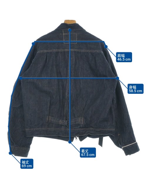 SUNSEA（サンシー）デニムジャケット 紺 サイズ:3(L位) メンズ/2200635349019