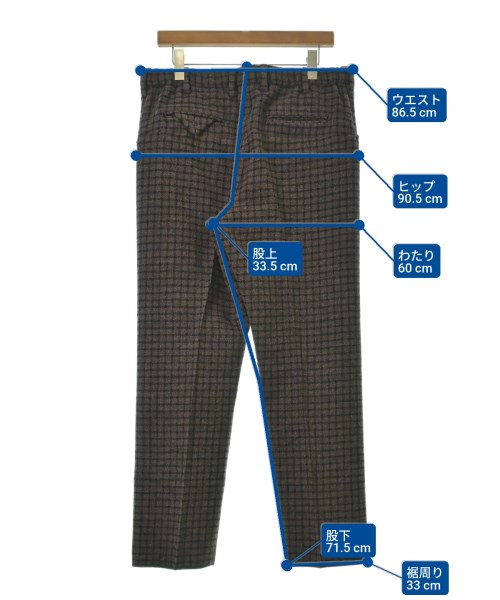 SUNSEA（サンシー）スラックス 茶 サイズ:3(L位) メンズ/2200637191524