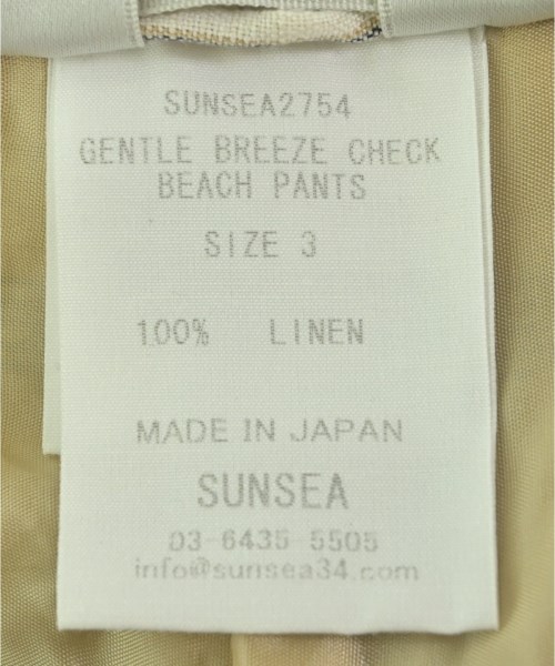 SUNSEA（サンシー）その他 ベージュ サイズ:3(L位) メンズ/2200621074079