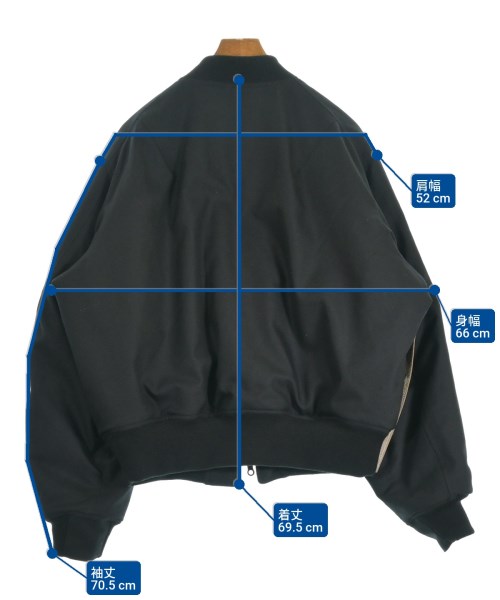 SUNSEA（サンシー）ブルゾン 黒 サイズ:3(L位) メンズ/2200624801016